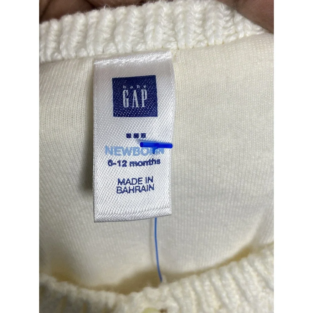 Gap Children One Piece Button Front Cable Knit Size New‎ Born 6-12 Months